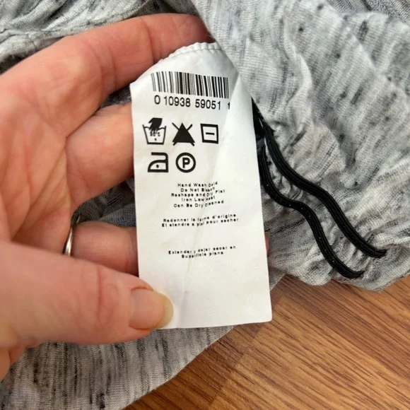 Wendy Bellissimo Heather Grey Ruched Racerback Maternity Tank size Small - Picture 7 of 9